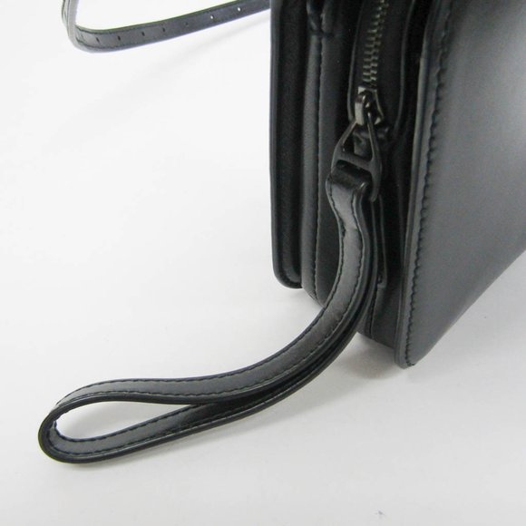 Balenciaga B Logo 592898 Women's Leather Shoulder Bag Black - Picture 8 of 14